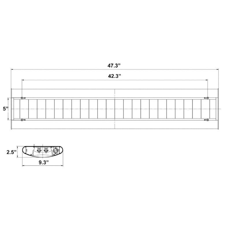 SCLT 4FT LED Architectural Parabolic Suspended Down Light with Translucent Lens