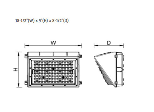 WML2 150W LED Non-Cutoff Second Generation Wall Packs - Large